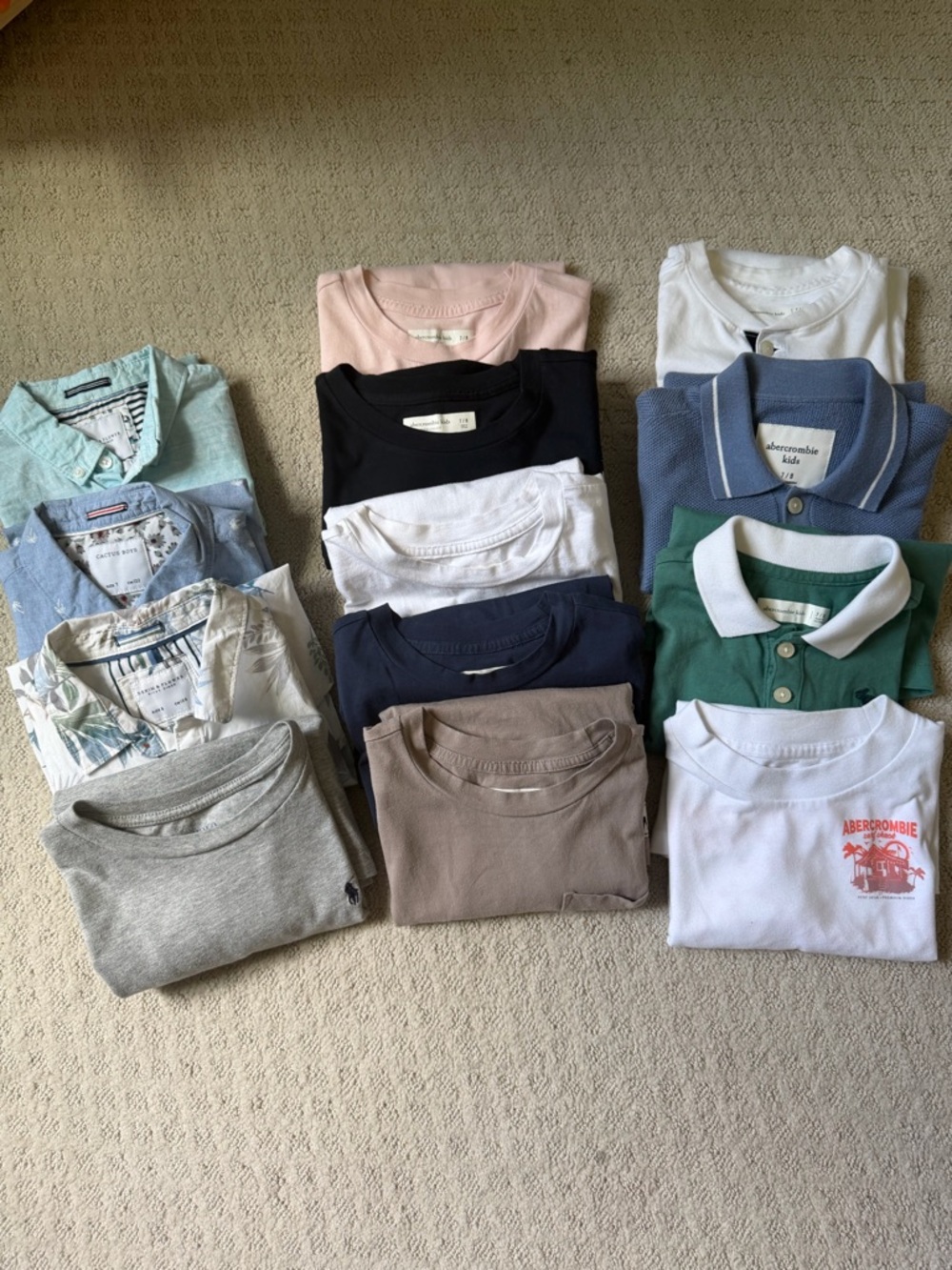 ONLY‼️$4.5 EACH‼️Lot of 13Tops Tshirts Polo, Shirt for boys kids Sz 7-8